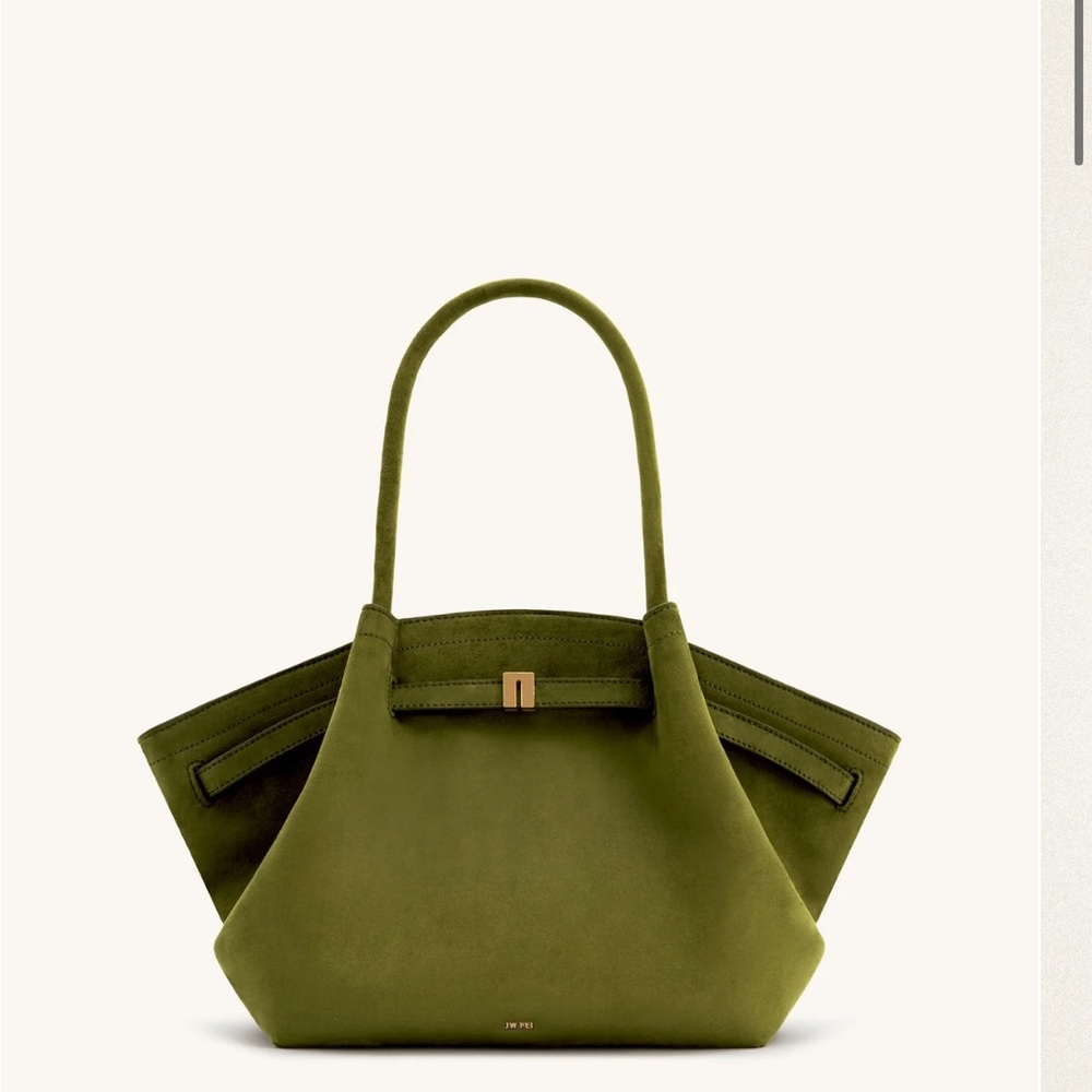 JW PEI - Hanna Medium Faux Suede Tote Bag - Dark Olive